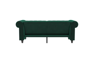 Sovesofa Felix 236x87x83 cm, Mørk grønn, Fløyel - 236x87x83 cm, Mørk grønn, Fløyel - Møbler - Sofaer - Sovesofaer - 3 seters sovesofa