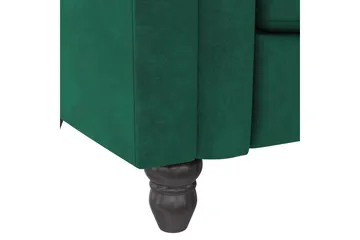 Sovesofa Felix 236x87x83 cm, Mørk grønn, Fløyel - 236x87x83 cm, Mørk grønn, Fløyel - Møbler - Sofaer - Sovesofaer - 3 seters sovesofa