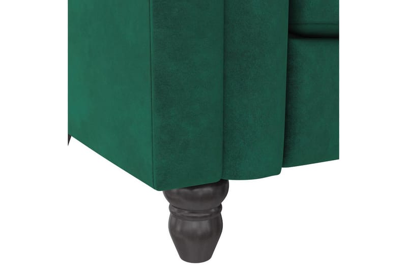 Sovesofa Felix 236x87x83 cm, Mørk grønn, Fløyel - 236x87x83 cm, Mørk grønn, Fløyel - Møbler - Sofaer - Sovesofaer - 3 seters sovesofa