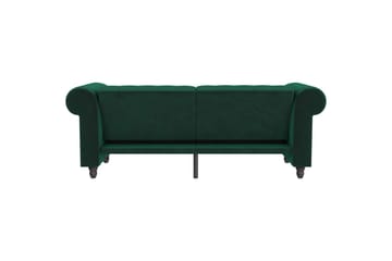 Sovesofa Felix 236x87x83 cm, Mørk grønn, Fløyel - 236x87x83 cm, Mørk grønn, Fløyel - Møbler - Sofaer - Sovesofaer - 3 seters sovesofa