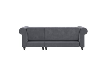 Sovesofa Felix 241x154x83 cm, Antrasitt, Fløyel - 241x154x83 cm, Antrasitt, Fløyel - Møbler - Sofaer - Sovesofaer - Sovesofa divan