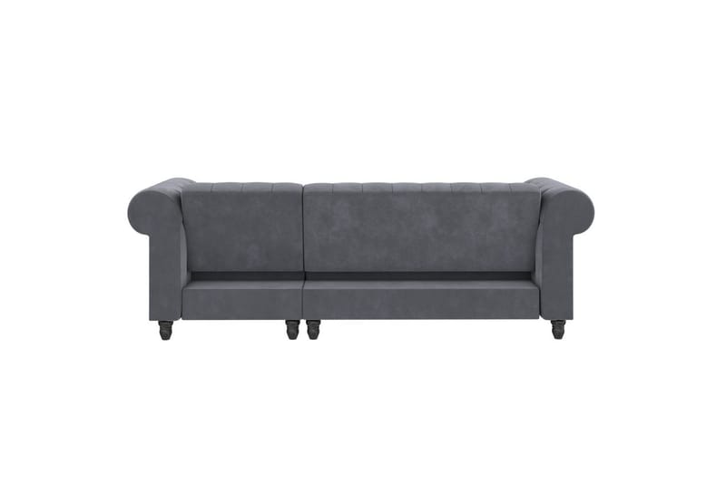 Sovesofa Felix 241x154x83 cm, Antrasitt, Fløyel - 241x154x83 cm, Antrasitt, Fløyel - Møbler - Sofaer - Sovesofaer - Sovesofa divan