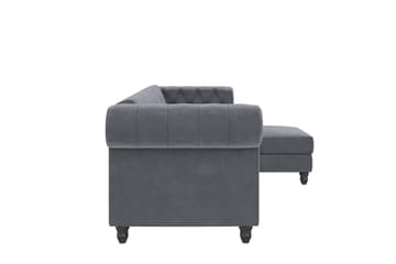 Sovesofa Felix 241x154x83 cm, Antrasitt, Fløyel - 241x154x83 cm, Antrasitt, Fløyel - Møbler - Sofaer - Sovesofaer - Sovesofa divan