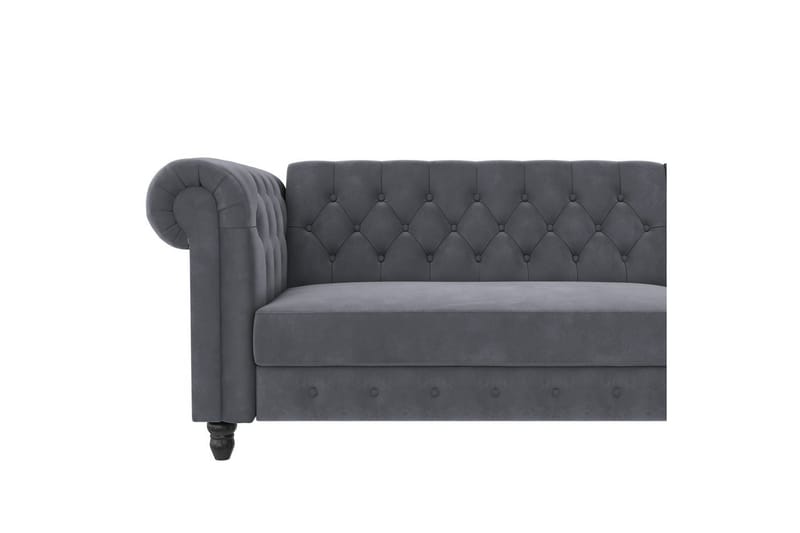 Sovesofa Felix 241x154x83 cm, Antrasitt, Fløyel - 241x154x83 cm, Antrasitt, Fløyel - Møbler - Sofaer - Sovesofaer - Sovesofa divan