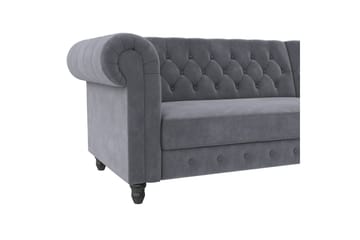 Sovesofa Felix 241x154x83 cm, Antrasitt, Fløyel - 241x154x83 cm, Antrasitt, Fløyel - Møbler - Sofaer - Sovesofaer - Sovesofa divan