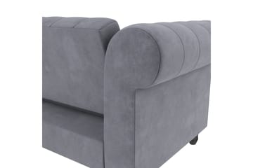 Sovesofa Felix 241x154x83 cm, Antrasitt, Fløyel - 241x154x83 cm, Antrasitt, Fløyel - Møbler - Sofaer - Sovesofaer - Sovesofa divan