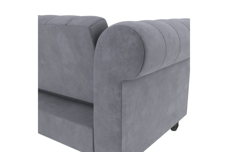 Sovesofa Felix 241x154x83 cm, Antrasitt, Fløyel - 241x154x83 cm, Antrasitt, Fløyel - Møbler - Sofaer - Sovesofaer - Sovesofa divan