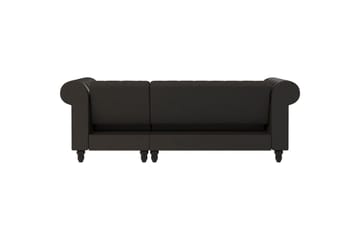 Sovesofa Felix 241x154x83 cm, Antrasitt, Mikrofiber/Tre/Metall - 241x154x83 cm, Antrasitt, Mikrofiber/Tre/Metall - Møbler - Sofaer - Sovesofaer - Sovesofa divan