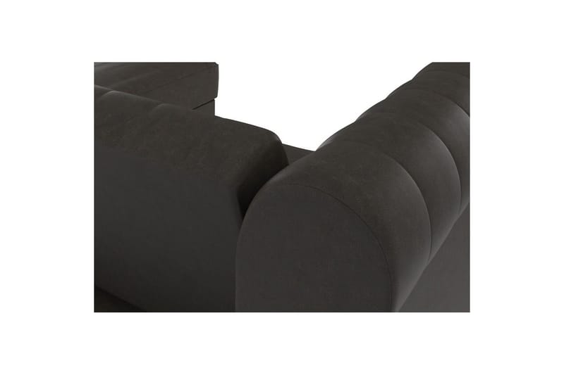 Sovesofa Felix 241x154x83 cm, Antrasitt, Mikrofiber/Tre/Metall - 241x154x83 cm, Antrasitt, Mikrofiber/Tre/Metall - Møbler - Sofaer - Sovesofaer - Sovesofa divan
