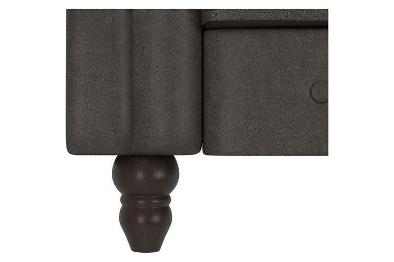Sovesofa Felix 241x154x83 cm, Antrasitt, Mikrofiber/Tre/Metall - 241x154x83 cm, Antrasitt, Mikrofiber/Tre/Metall - Møbler - Sofaer - Sovesofaer - Sovesofa divan