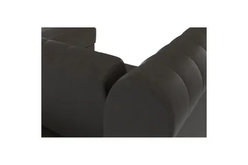 Sovesofa Felix 241x154x83 cm, Antrasitt, Mikrofiber/Tre/Metall - 241x154x83 cm, Antrasitt, Mikrofiber/Tre/Metall - Møbler - Sofaer - Sovesofaer - Sovesofa divan
