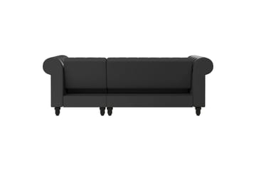 Sovesofa Felix 241x154x83 cm, Grå, PU/tre/metall - 241x154x83 cm, Grå, PU/tre/metall - Møbler - Sofaer - Sovesofaer - Sovesofa divan