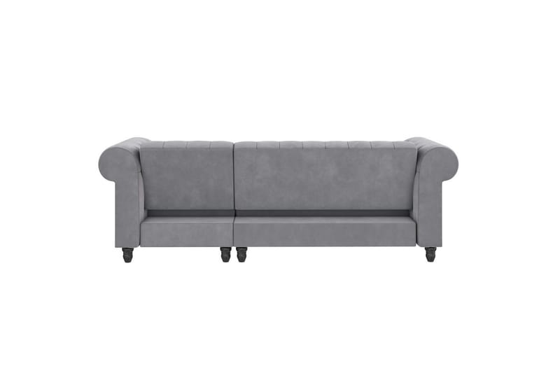 Sovesofa Felix 241x154x83 cm, Lys grå, Fløyel - 241x154x83 cm, Lys grå, Fløyel - Møbler - Sofaer - Sovesofaer - Sovesofa divan