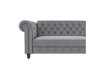 Sovesofa Felix 241x154x83 cm, Lys grå, Fløyel - 241x154x83 cm, Lys grå, Fløyel - Møbler - Sofaer - Sovesofaer - Sovesofa divan