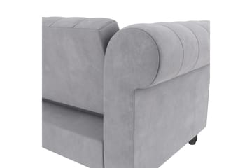 Sovesofa Felix 241x154x83 cm, Lys grå, Fløyel - 241x154x83 cm, Lys grå, Fløyel - Møbler - Sofaer - Sovesofaer - Sovesofa divan