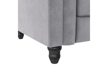 Sovesofa Felix 241x154x83 cm, Lys grå, Fløyel - 241x154x83 cm, Lys grå, Fløyel - Møbler - Sofaer - Sovesofaer - Sovesofa divan