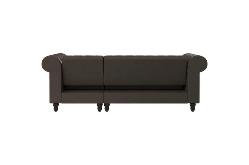 Sovesofa Felix 241x154x83 cm, Mørk brun, Mikrofiber/Tre/Metall - 241x154x83 cm, Mørk brun, Mikrofiber/Tre/Metall - Møbler - Sofaer - Sovesofaer - Sovesofa divan