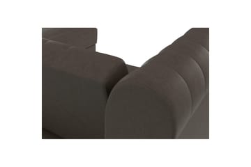 Sovesofa Felix 241x154x83 cm, Mørk brun, Mikrofiber/Tre/Metall - 241x154x83 cm, Mørk brun, Mikrofiber/Tre/Metall - Møbler - Sofaer - Sovesofaer - Sovesofa divan