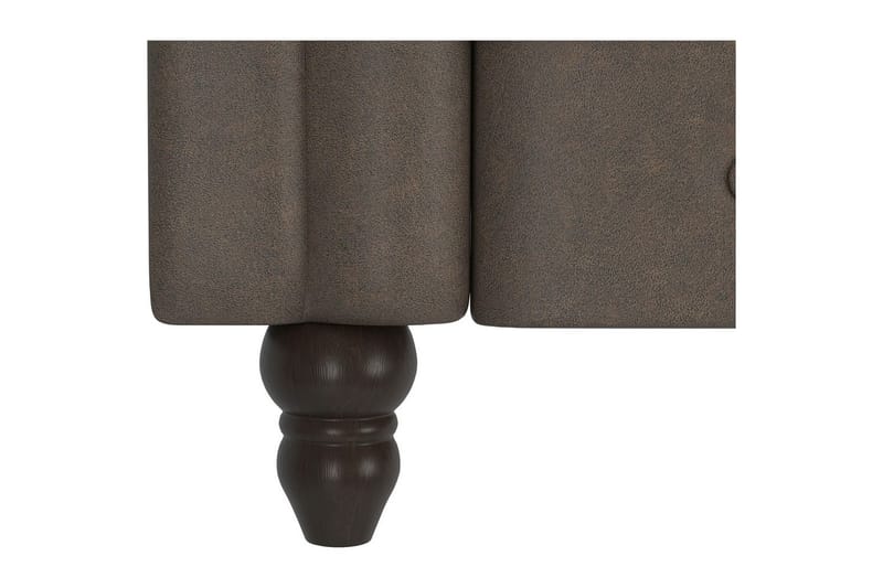 Sovesofa Felix 241x154x83 cm, Mørk brun, Mikrofiber/Tre/Metall - 241x154x83 cm, Mørk brun, Mikrofiber/Tre/Metall - Møbler - Sofaer - Sovesofaer - Sovesofa divan
