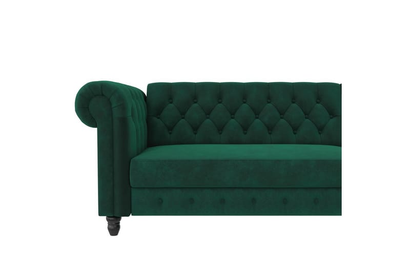 Sovesofa Felix 241x154x83 cm, Mørk grønn, Fløyel - 241x154x83 cm, Mørk grønn, Fløyel - Møbler - Sofaer - Sovesofaer - Sovesofa divan