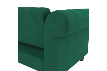 Sovesofa Felix 241x154x83 cm, Mørk grønn, Fløyel - 241x154x83 cm, Mørk grønn, Fløyel - Møbler - Sofaer - Sovesofaer - Sovesofa divan
