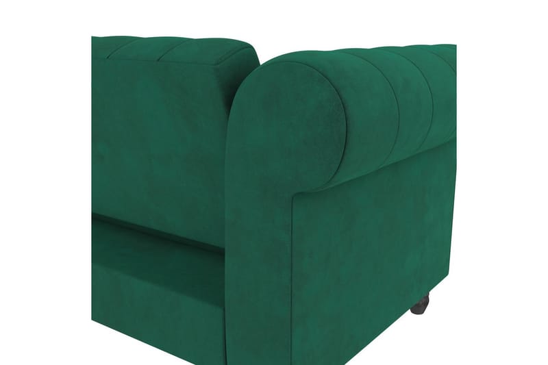 Sovesofa Felix 241x154x83 cm, Mørk grønn, Fløyel - 241x154x83 cm, Mørk grønn, Fløyel - Møbler - Sofaer - Sovesofaer - Sovesofa divan