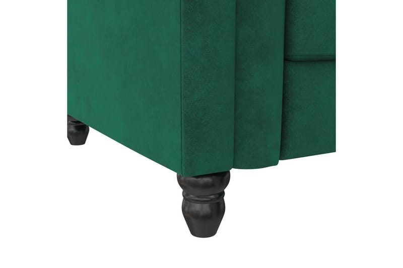 Sovesofa Felix 241x154x83 cm, Mørk grønn, Fløyel - 241x154x83 cm, Mørk grønn, Fløyel - Møbler - Sofaer - Sovesofaer - Sovesofa divan