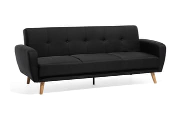 Sovesofa Florli 214 cm - Svart - Møbler - Sofaer - Sovesofaer - Langsgående sovesofa