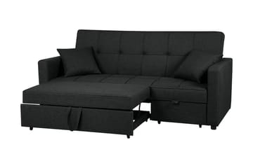 Sovesofa Glomma 207 cm - Svart - Møbler - Sofaer - Sovesofaer - Langsgående sovesofa