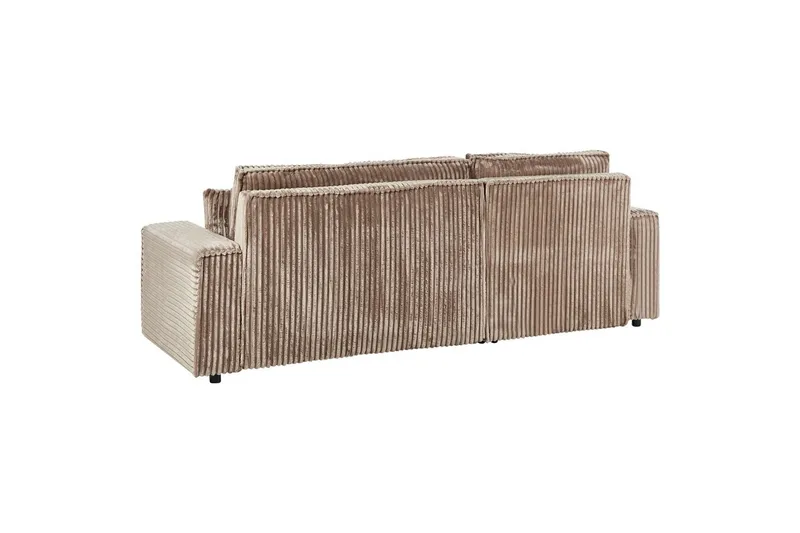 Sovesofa høyrevendt Abacka - Brun, Svart - Møbler - Sofaer - Sovesofaer - Langsgående sovesofa