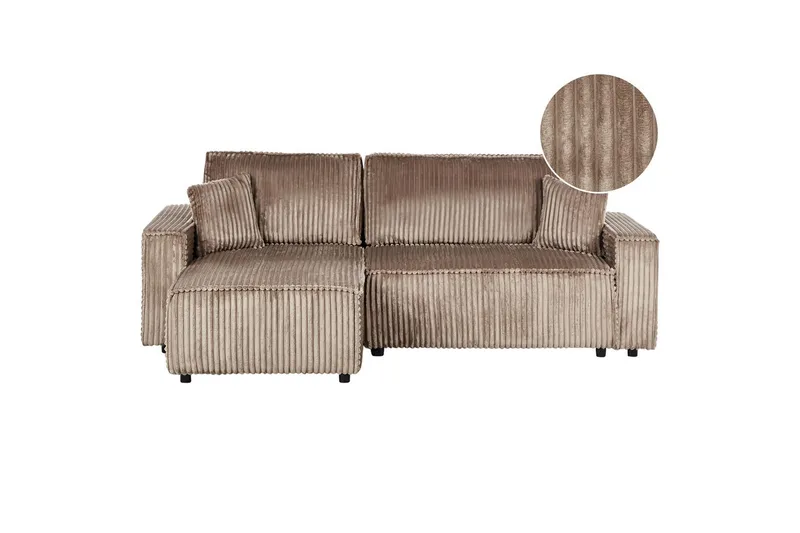 Sovesofa høyrevendt Abacka, Brun, Svart