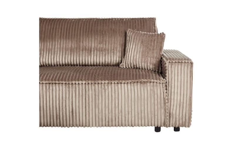 Sovesofa høyrevendt Abacka - Brun, Svart - Møbler - Sofaer - Sovesofaer - Langsgående sovesofa