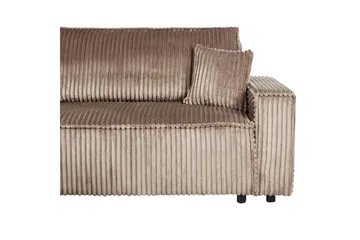 Sovesofa høyrevendt Abacka - Brun, Svart - Møbler - Sofaer - Sovesofaer - Langsgående sovesofa