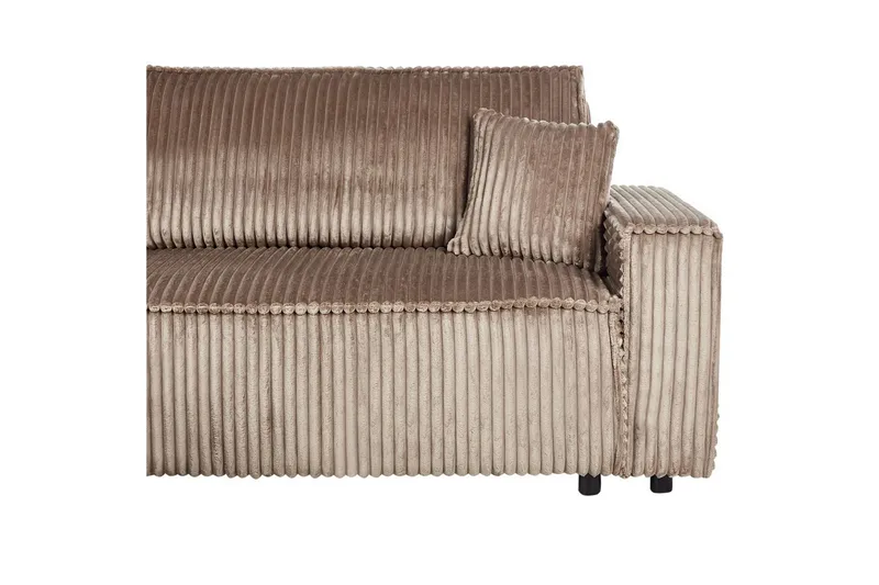 Sovesofa høyrevendt Abacka - Brun, Svart - Møbler - Sofaer - Sovesofaer - Langsgående sovesofa