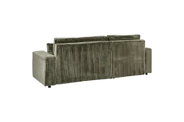 Sovesofa høyrevendt Abacka - Grønn, svart - Møbler - Sofaer - Sovesofaer - Langsgående sovesofa