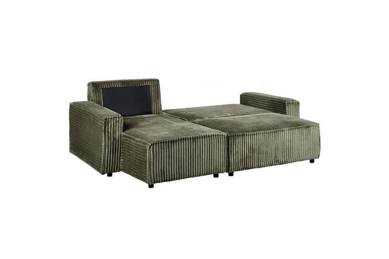 Sovesofa høyrevendt Abacka - Grønn, svart - Møbler - Sofaer - Sovesofaer - Langsgående sovesofa