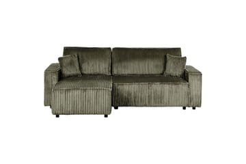 Sovesofa høyrevendt Abacka - Grønn, svart - Møbler - Sofaer - Sovesofaer - Langsgående sovesofa