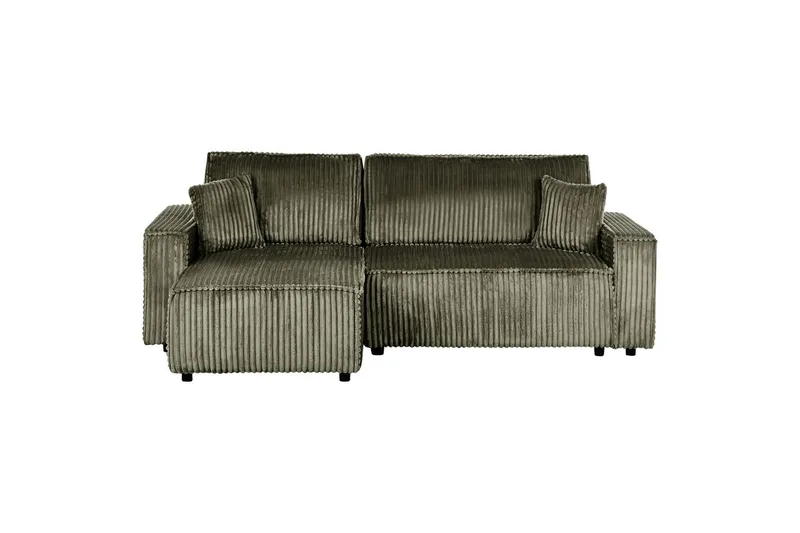 Sovesofa høyrevendt Abacka - Grønn, svart - Møbler - Sofaer - Sovesofaer - Langsgående sovesofa