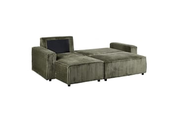 Sovesofa høyrevendt Abacka - Grønn, svart - Møbler - Sofaer - Sovesofaer - Langsgående sovesofa