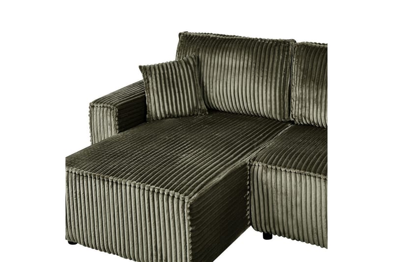 Sovesofa høyrevendt Abacka - Grønn, svart - Møbler - Sofaer - Sovesofaer - Langsgående sovesofa