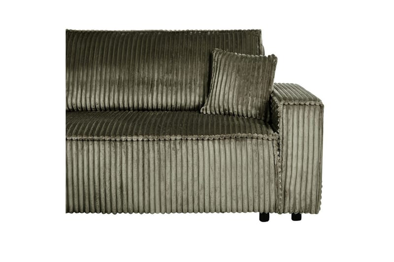 Sovesofa høyrevendt Abacka - Grønn, svart - Møbler - Sofaer - Sovesofaer - Langsgående sovesofa