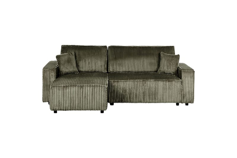 Sovesofa høyrevendt Abacka - Grønn, svart - Møbler - Sofaer - Sovesofaer - Langsgående sovesofa