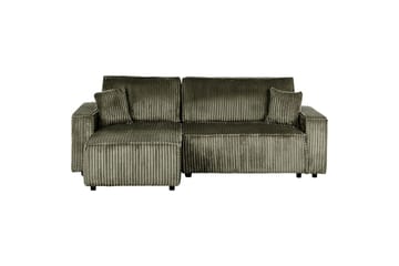 Sovesofa høyrevendt Abacka - Grønn, svart - Møbler - Sofaer - Sovesofaer - Langsgående sovesofa