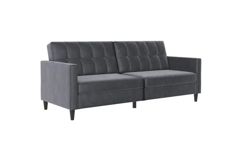 Sovesofa Hartford 203x83x82 cm, Antrasitt, Fløyel, 203x83x82 cm, Antrasitt, Fløyel