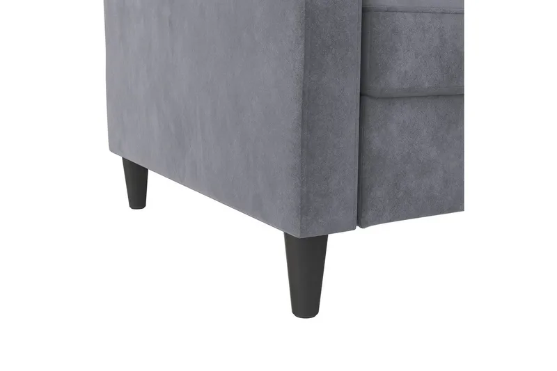 Sovesofa Hartford 203x83x82 cm, Antrasitt, Fløyel - 203x83x82 cm, Antrasitt, Fløyel - Møbler - Sofaer - Sovesofaer - 3 seters sovesofa