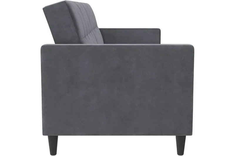 Sovesofa Hartford 203x83x82 cm, Antrasitt, Fløyel - 203x83x82 cm, Antrasitt, Fløyel - Møbler - Sofaer - Sovesofaer - 3 seters sovesofa