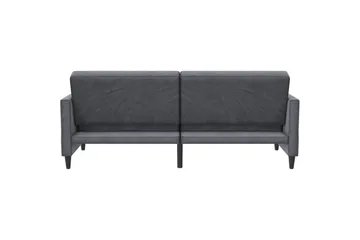 Sovesofa Hartford 203x83x82 cm, Antrasitt, Fløyel - 203x83x82 cm, Antrasitt, Fløyel - Møbler - Sofaer - Sovesofaer - 3 seters sovesofa