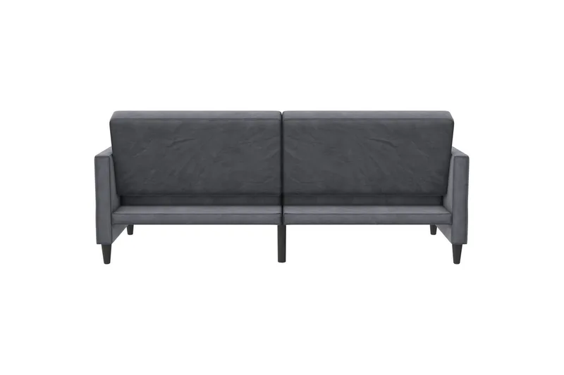 Sovesofa Hartford 203x83x82 cm, Antrasitt, Fløyel - 203x83x82 cm, Antrasitt, Fløyel - Møbler - Sofaer - Sovesofaer - 3 seters sovesofa