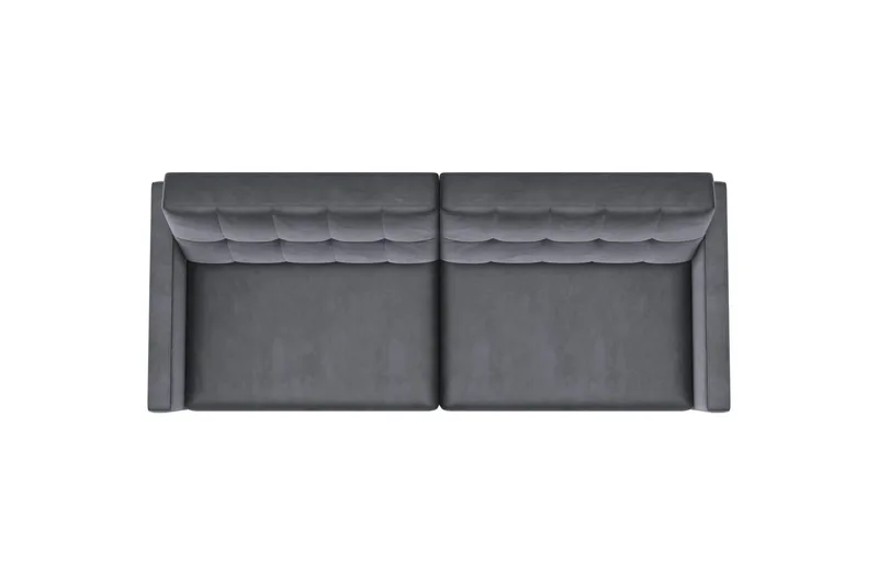 Sovesofa Hartford 203x83x82 cm, Antrasitt, Fløyel - 203x83x82 cm, Antrasitt, Fløyel - Møbler - Sofaer - Sovesofaer - 3 seters sovesofa