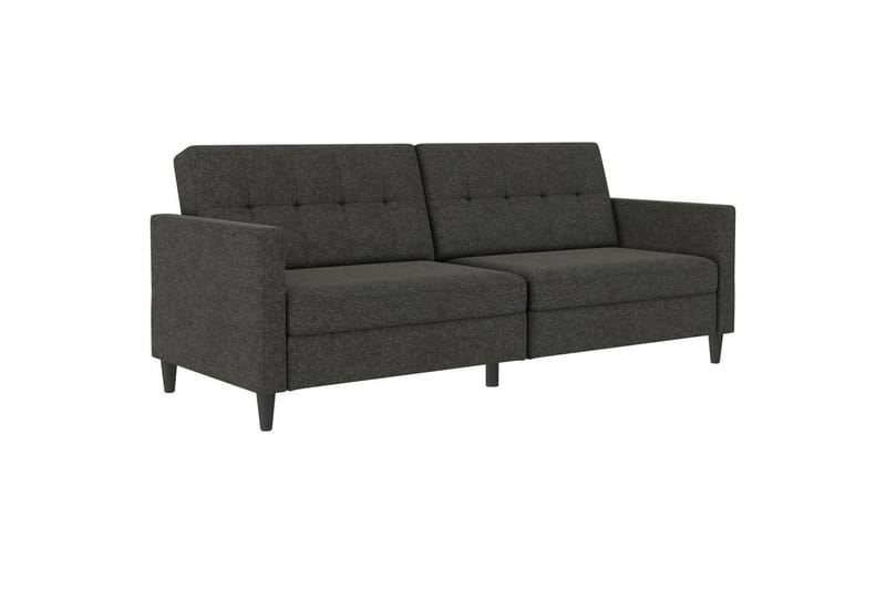 Sovesofa Hartford 203x83x82 cm, Antrasitt, Linstoffutseende (100 % polyester) - 203x83x82 cm, Antrasitt, Linstoffutseende (100 % polyester) - Møbler - Sofaer - Sovesofaer - 3 seters sovesofa